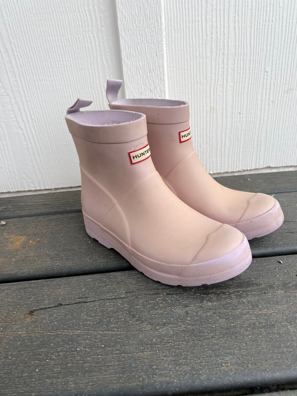 Hunter Pink Ankle Boots Kids Size UK 2 US Big Kids Size 3